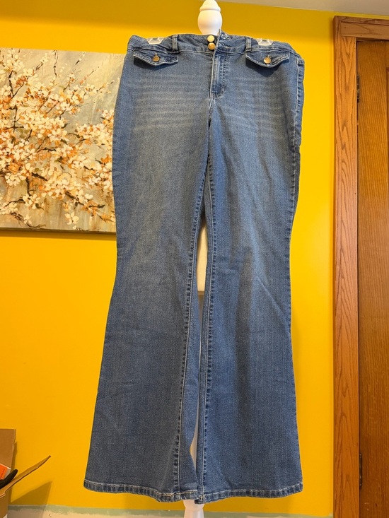 d. jeans Denim - d. jeans Classic Blue Flare Wide-Leg Jeans